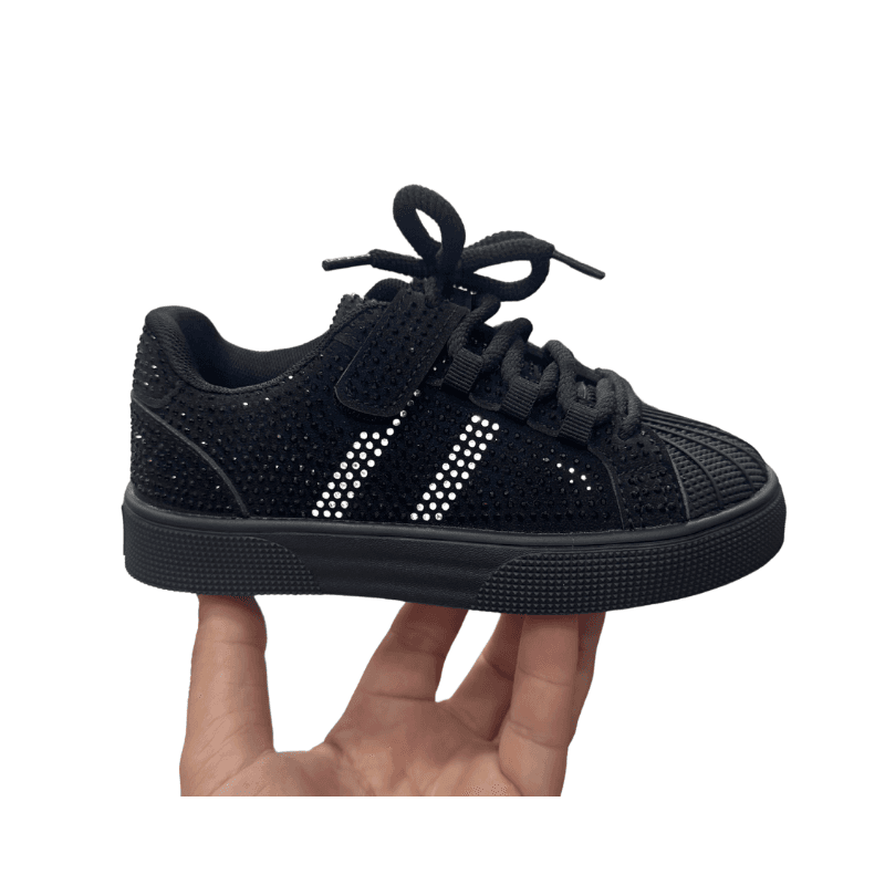 Basket Fille Strass Superstar 2 Couleurs 25-36