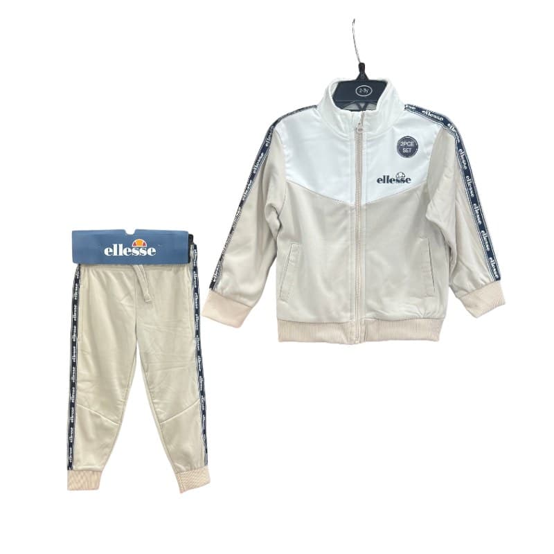 بدلة رياضية أولاد Ellesse بيج وأبيض