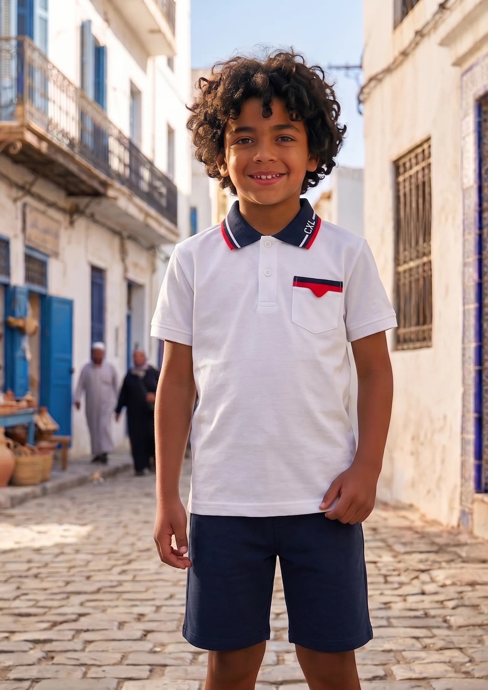 Ensemble Garçon Polo à Poche & Short CXL by Christian Lacroix