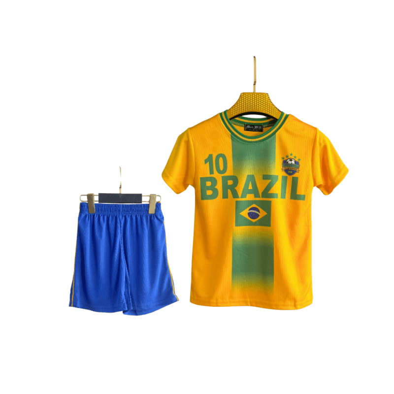 Ensemble Football Brésil Garçon 10