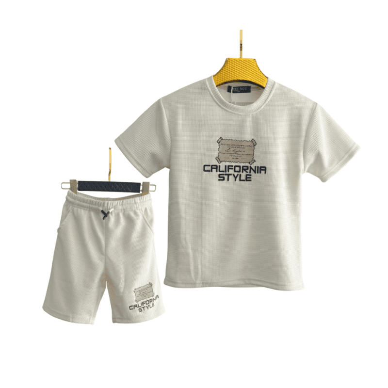 Ensemble Garçon Free Boy California Style — T-Shirt & Short Coton