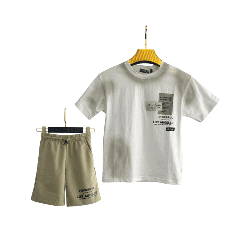 Ensemble Garçon Free Boy Los Angeles — T-Shirt & Short Coton