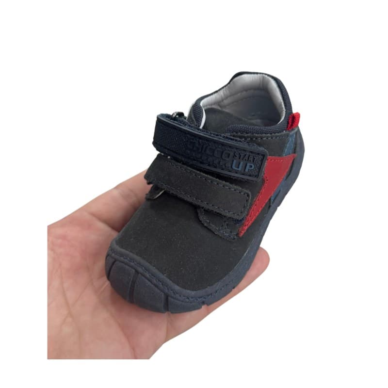 Chaussures bébé garçon Chicco Start Up bleu marine et rouge