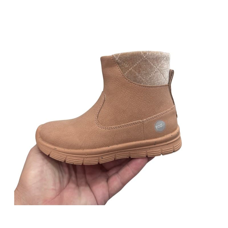 Bottines fille Chicco ECO rose velours matelassé