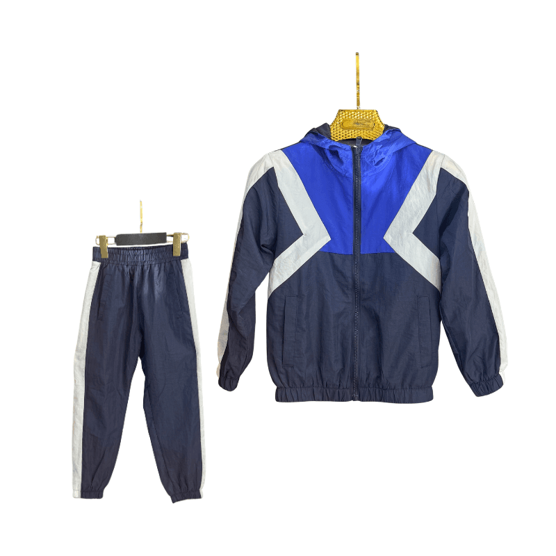 Jogging garçon coupe-vent – Bleu marine / Bleu roi