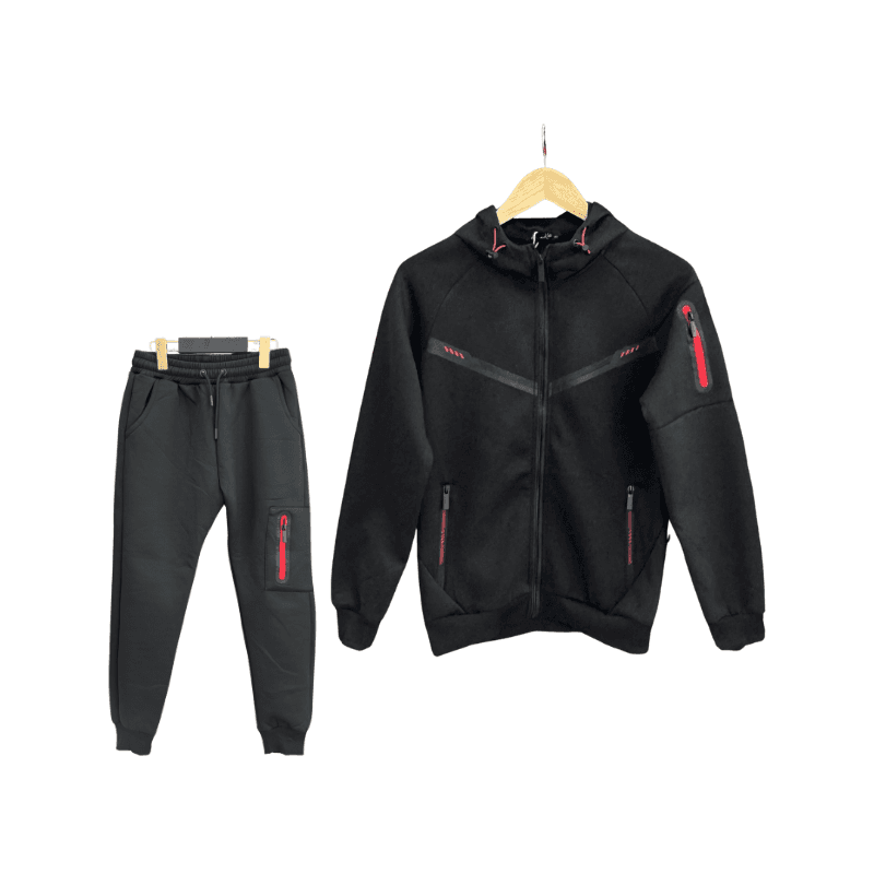 Jogging garçon – Noir / Rouge